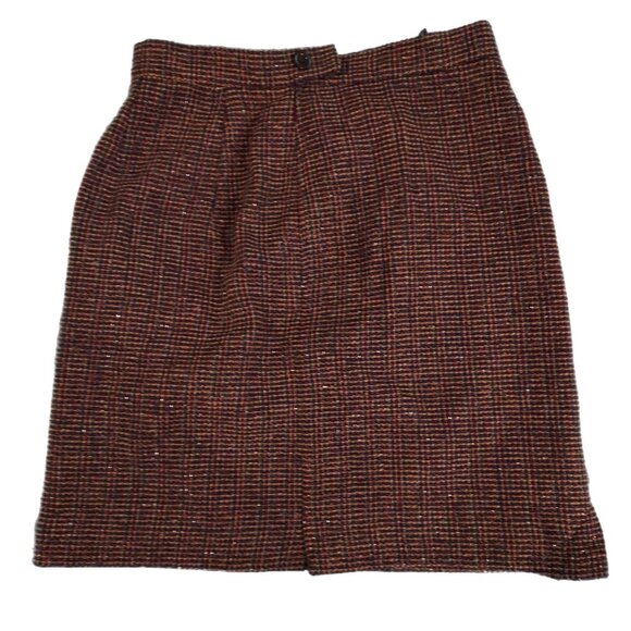 Skirt Emanuel Ungaro Parallele Paris Vintage Bling Brown Size S Made in Italy - Picture 2 of 9